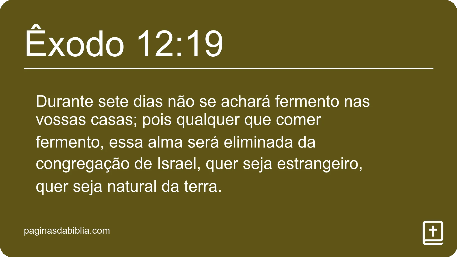 Êxodo 12:19