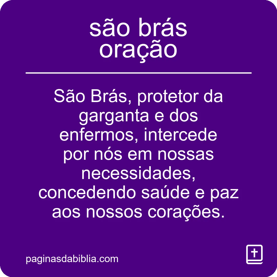 são brás oração