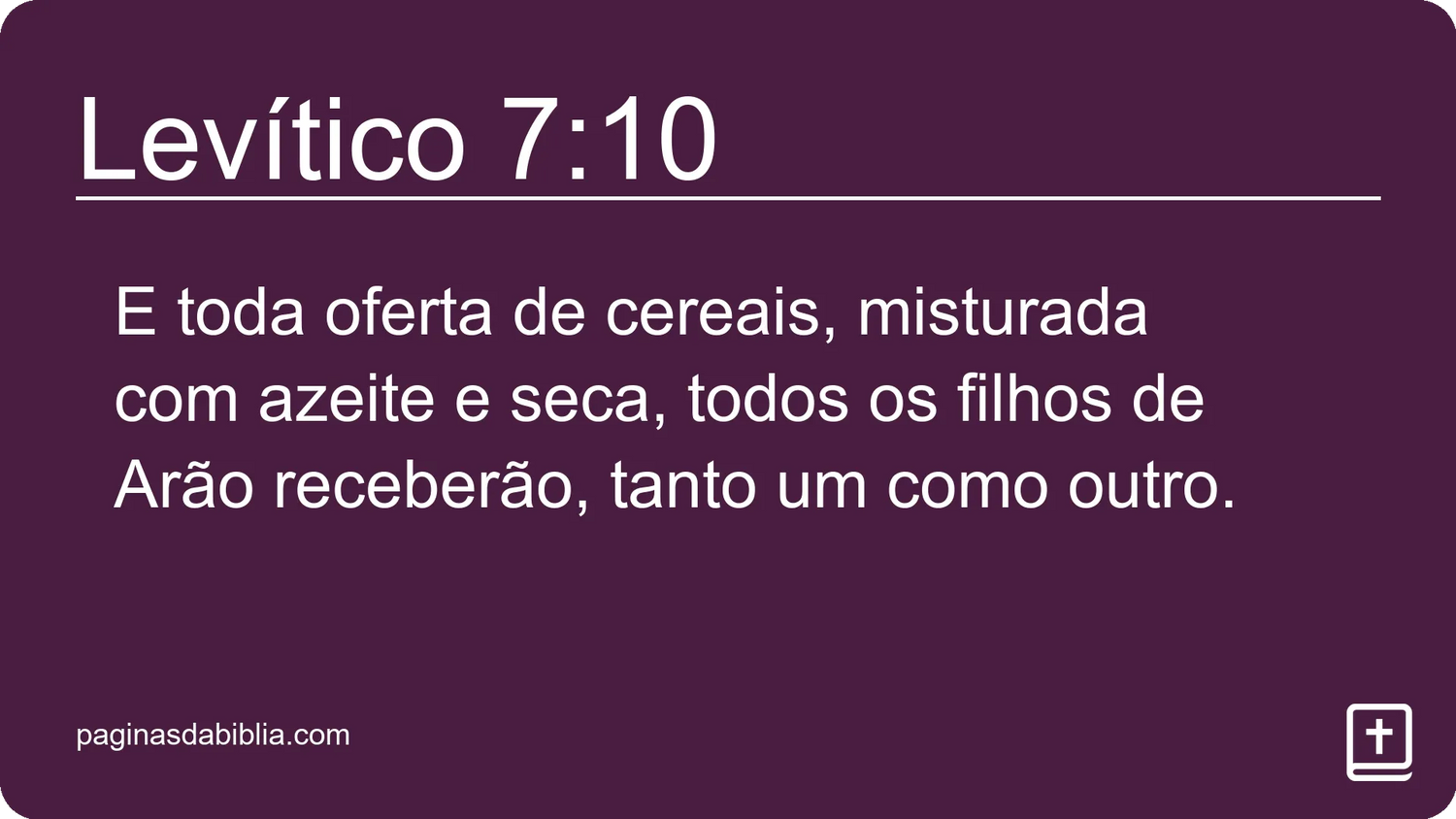 Levítico 7:10