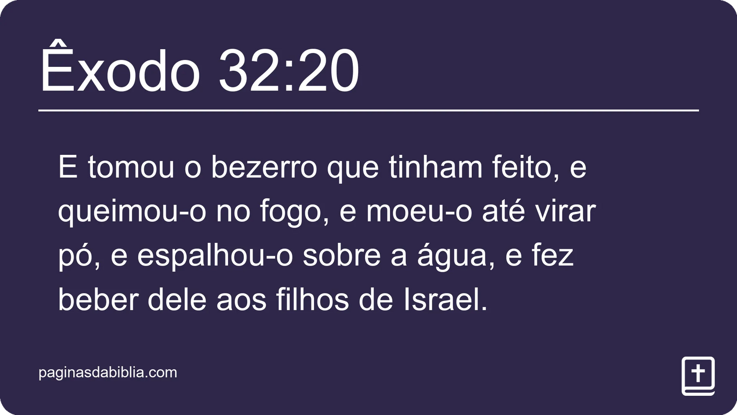 Êxodo 32:20