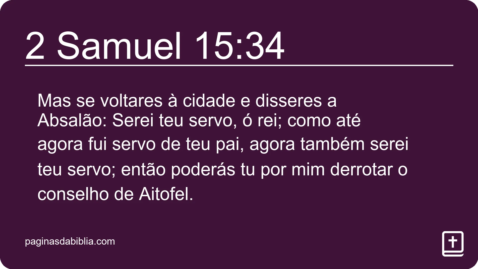 2 Samuel 15:34