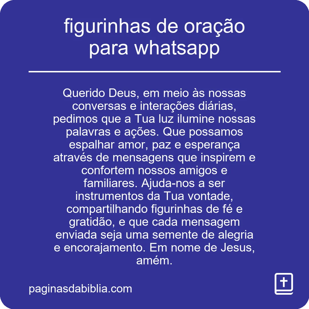 figurinhas de oração para whatsapp