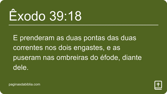 Êxodo 39:18