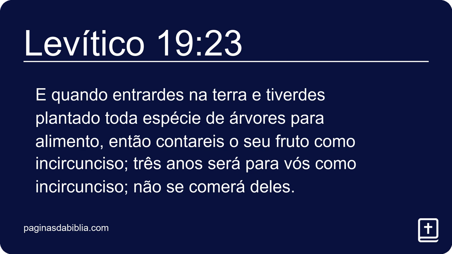 Levítico 19:23