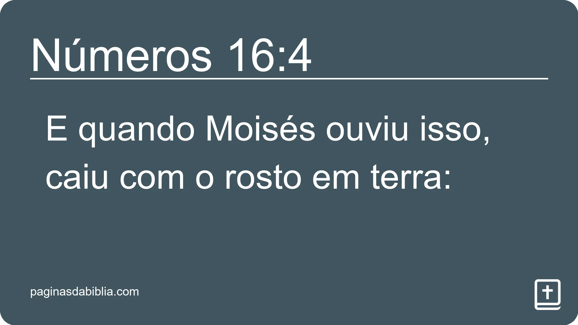 Números 16:4