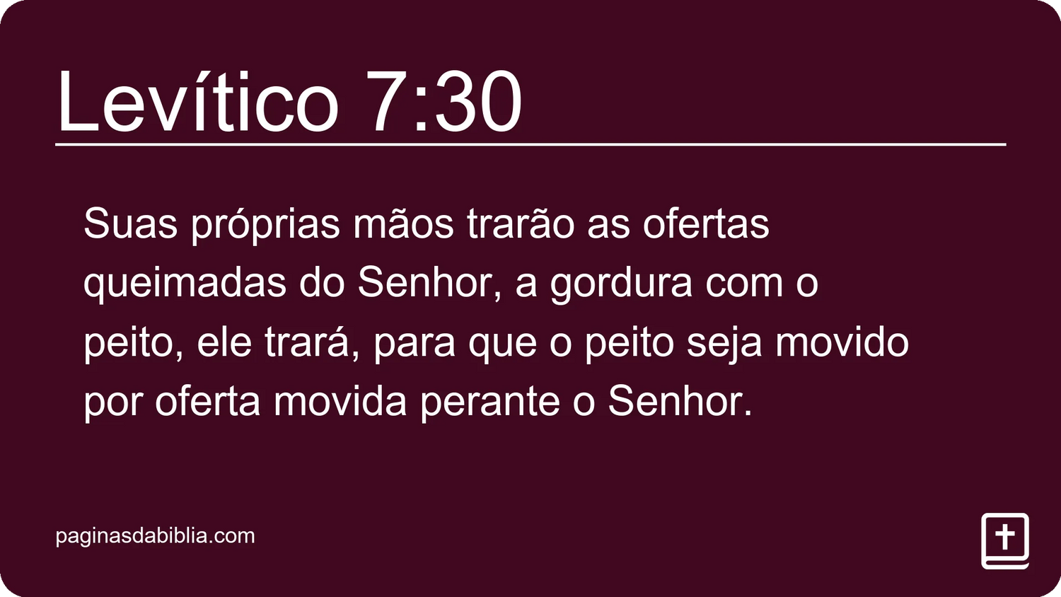 Levítico 7:30