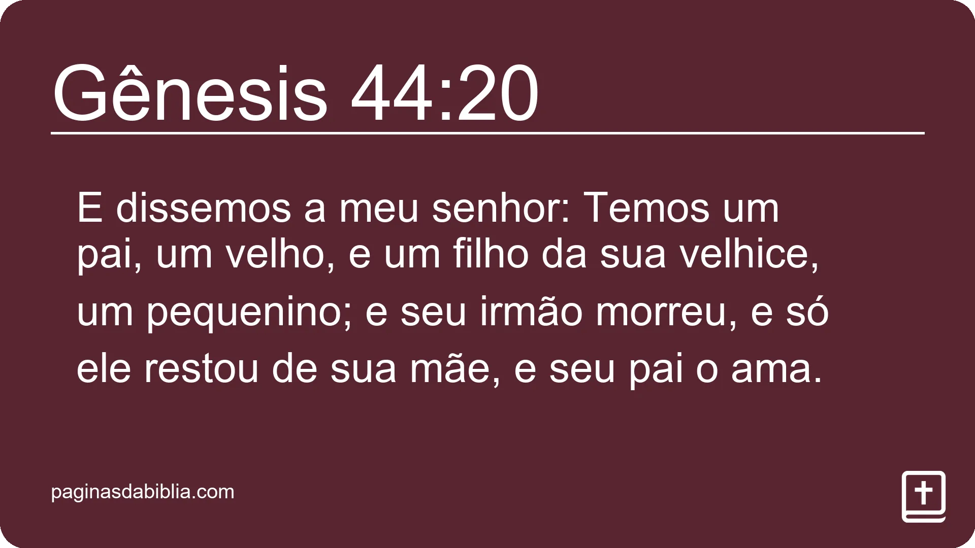 Gênesis 44:20