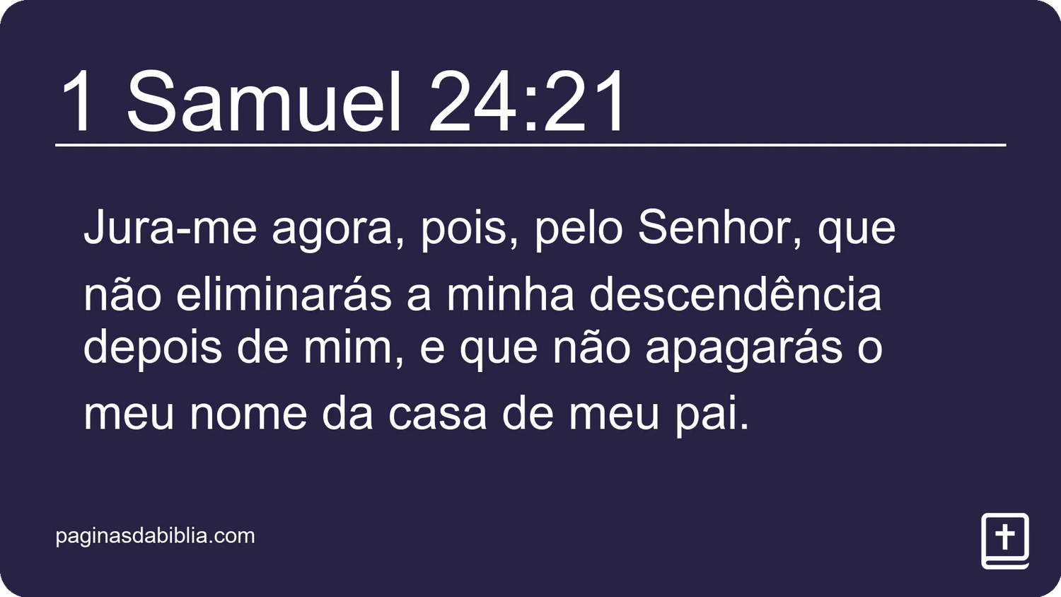 1 Samuel 24:21