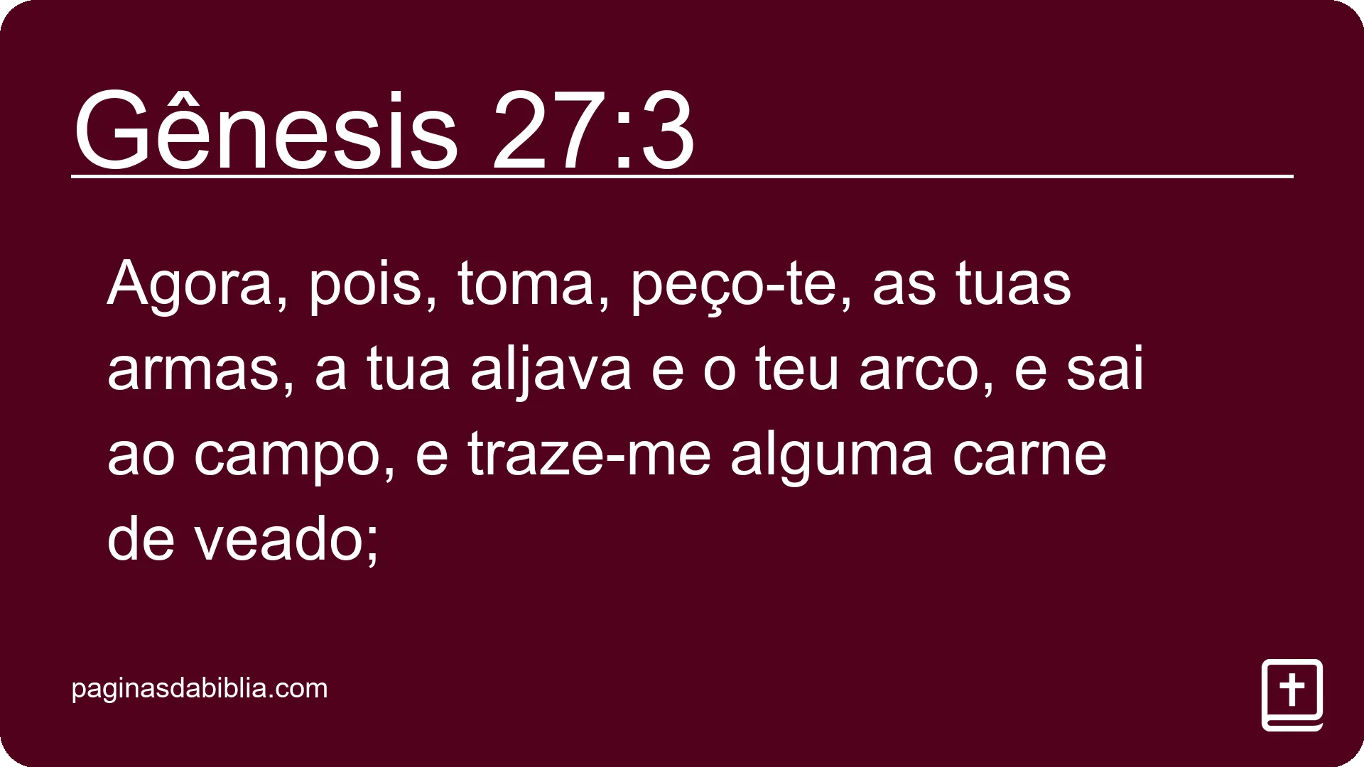 Gênesis 27:3