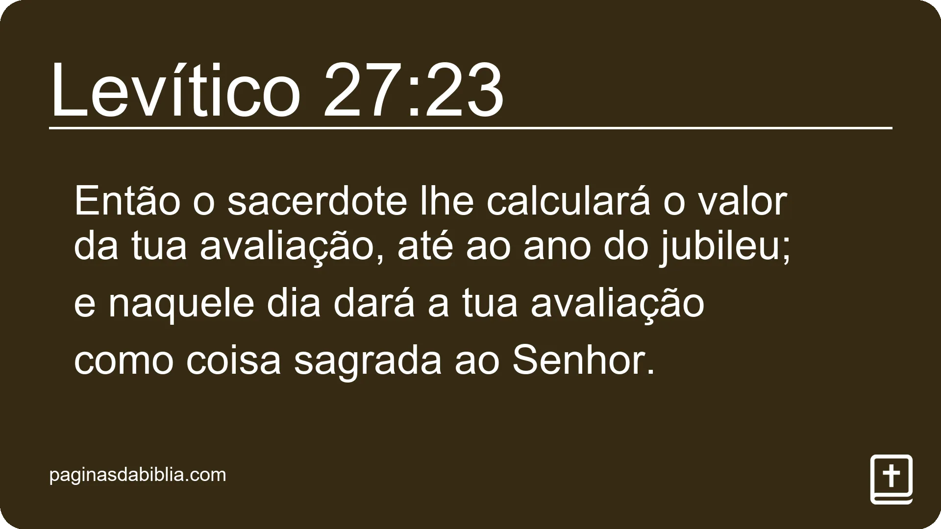 Levítico 27:23