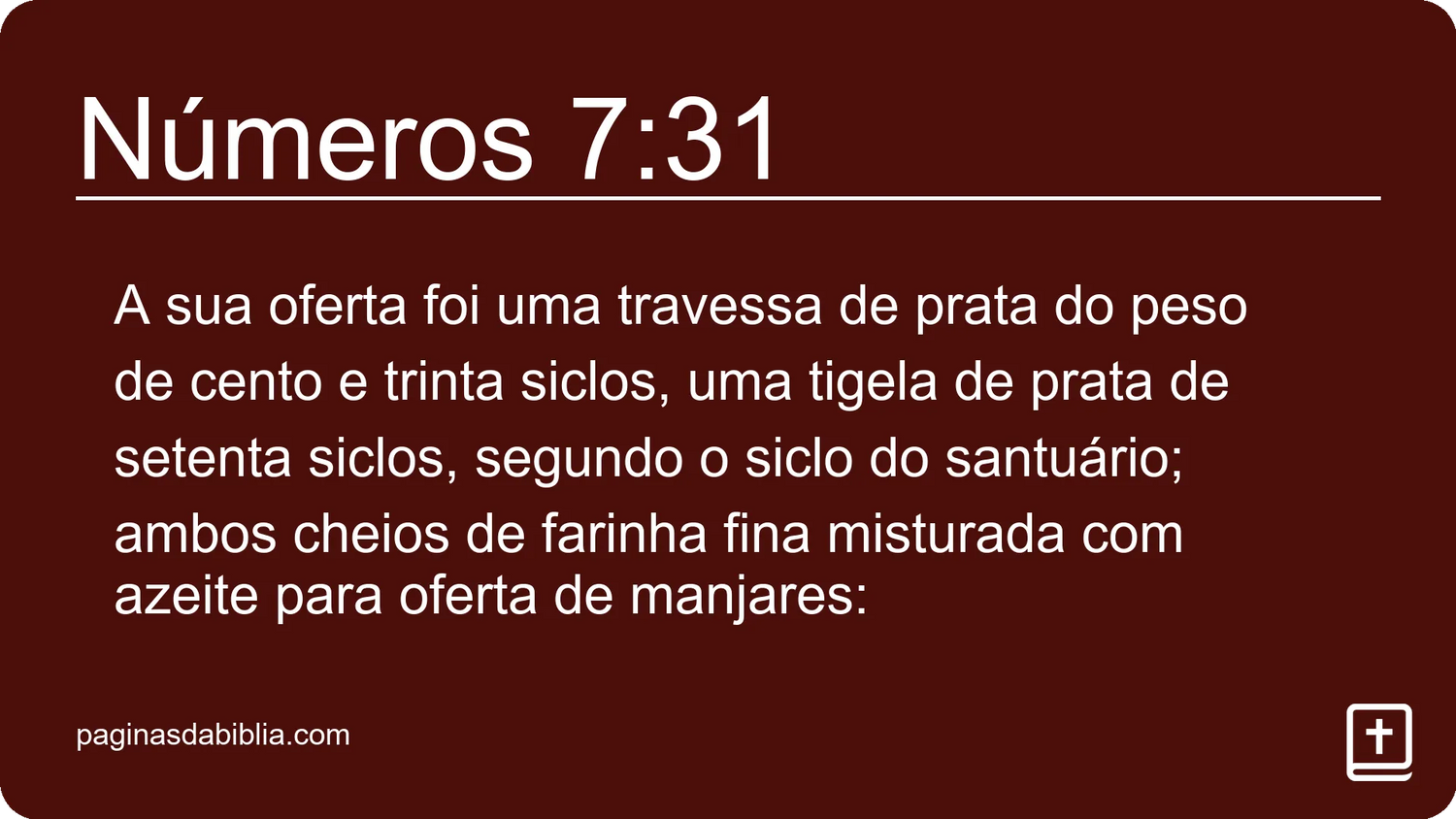 Números 7:31