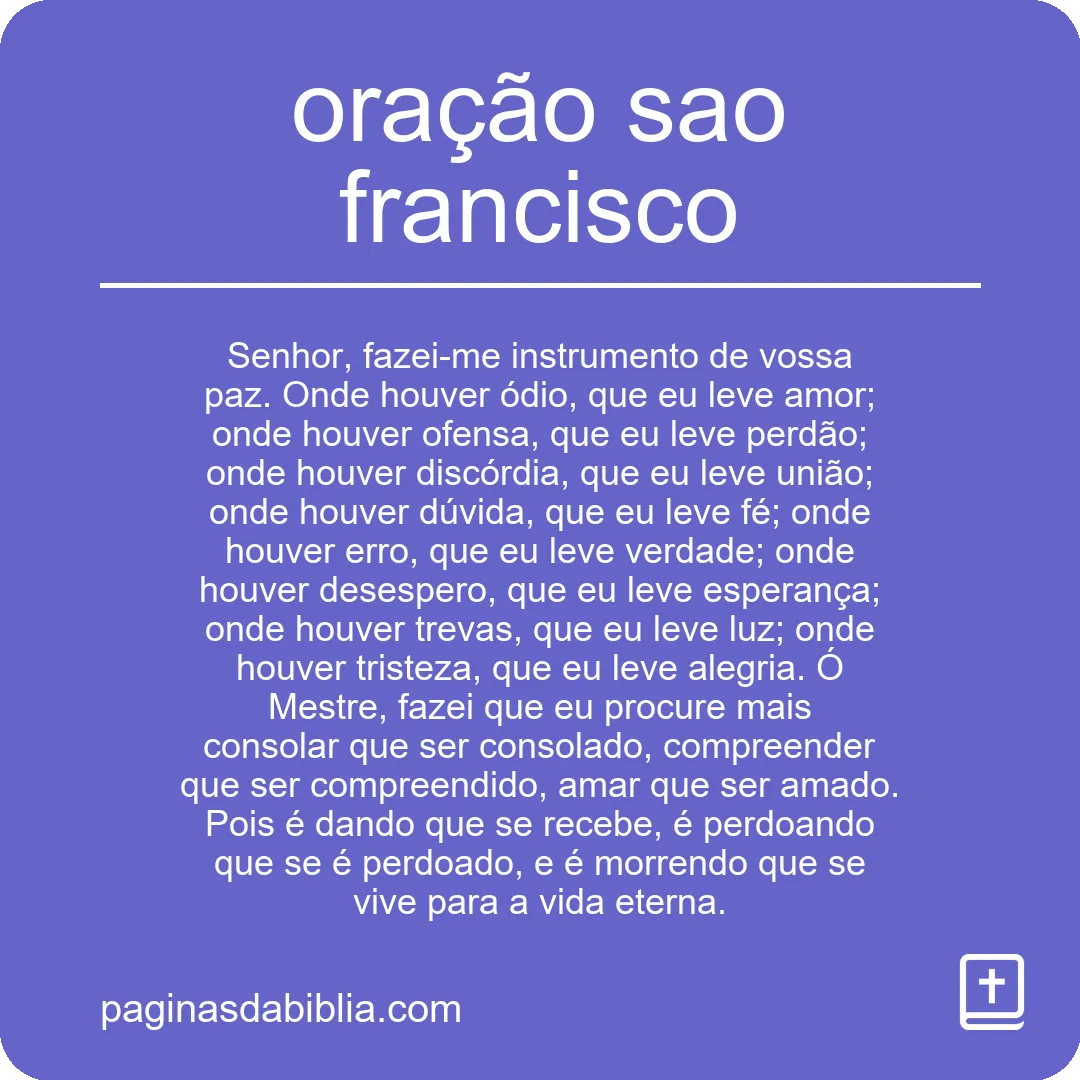 oração sao francisco