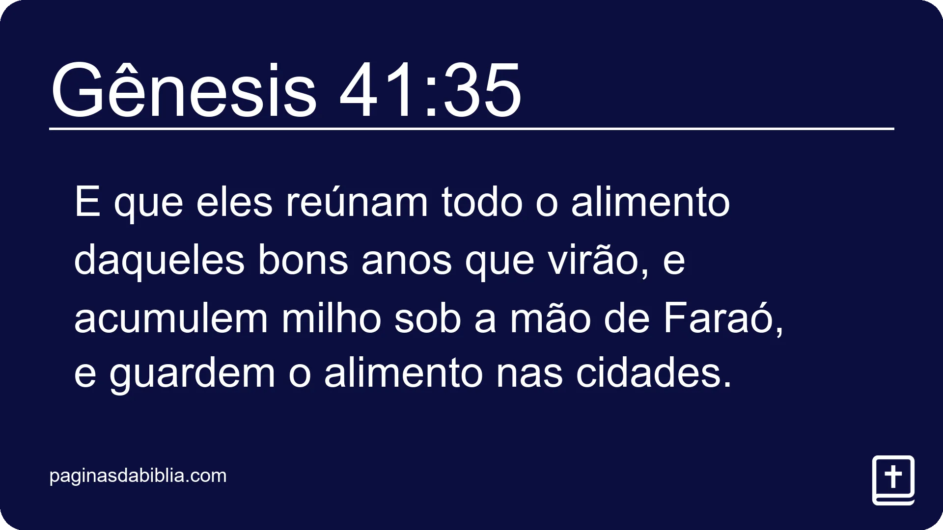 Gênesis 41:35