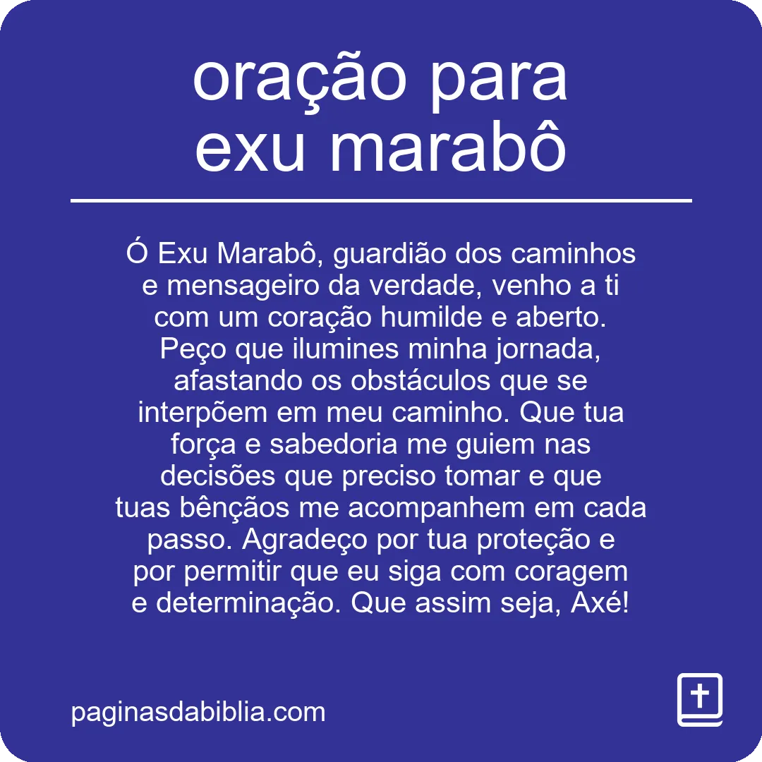 oração para exu marabô