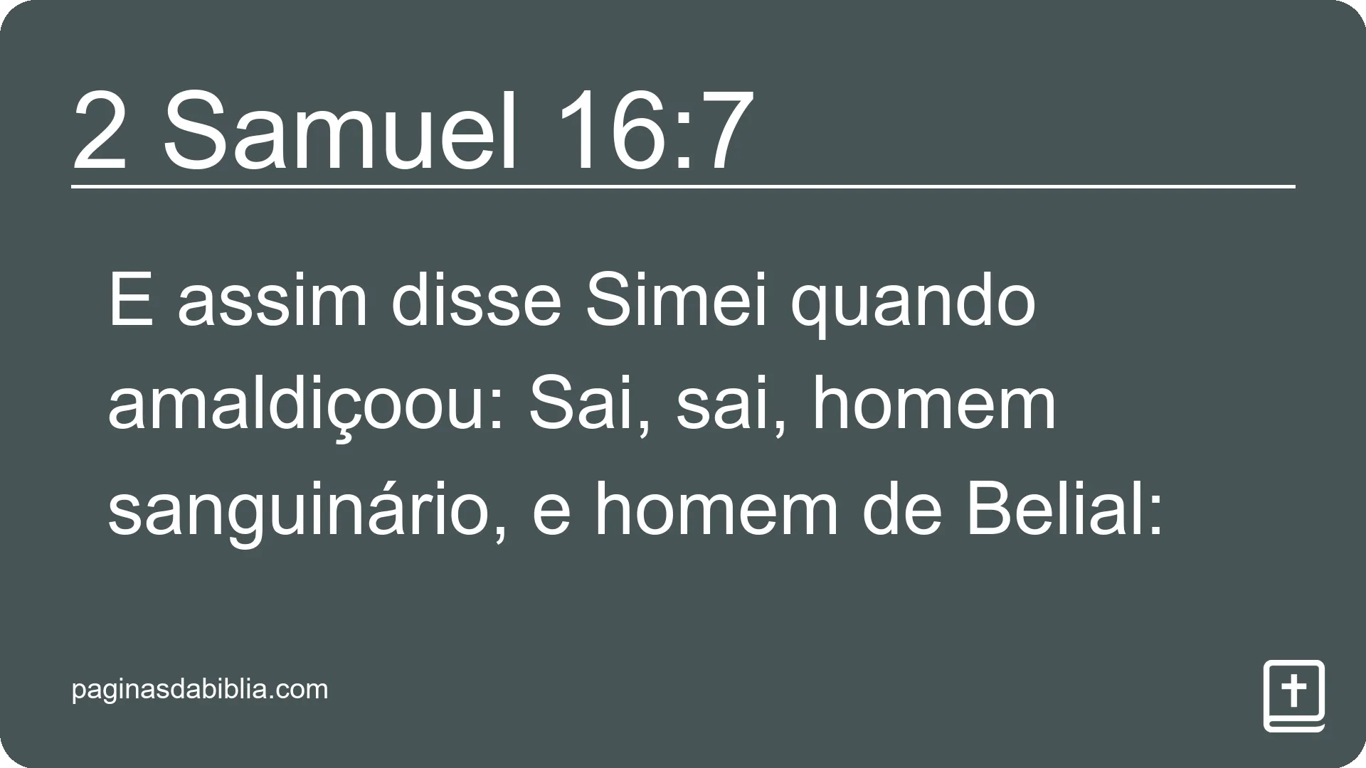 2 Samuel 16:7