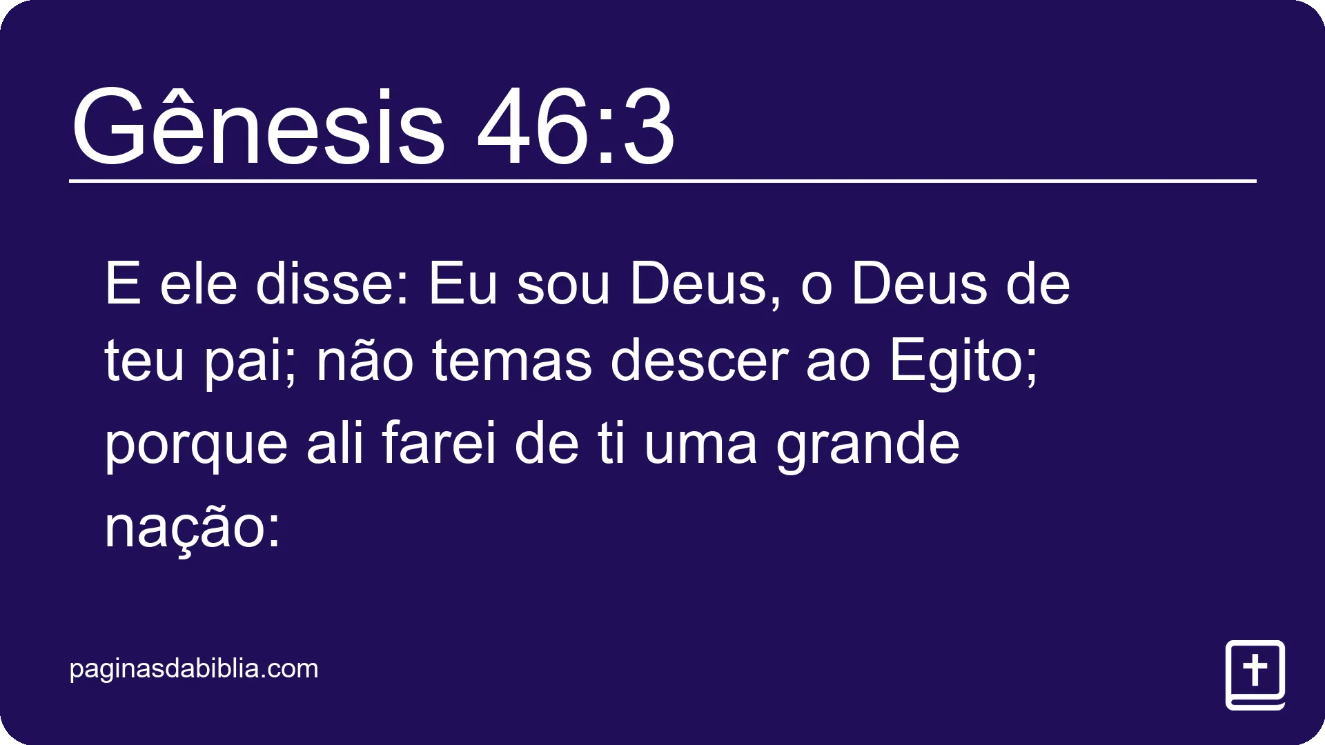 Gênesis 46:3