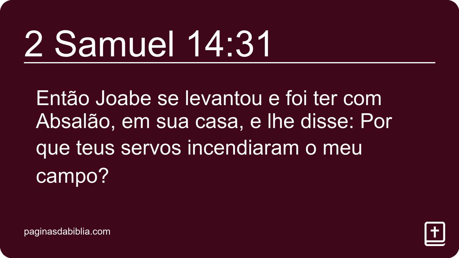 2 Samuel 14:31