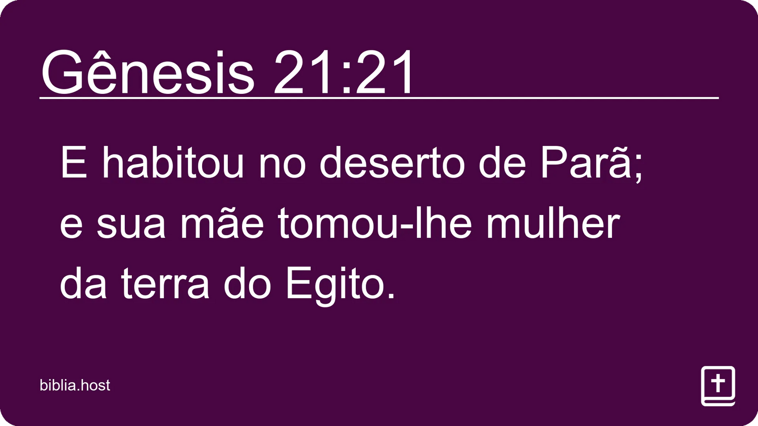 Gênesis 21:21