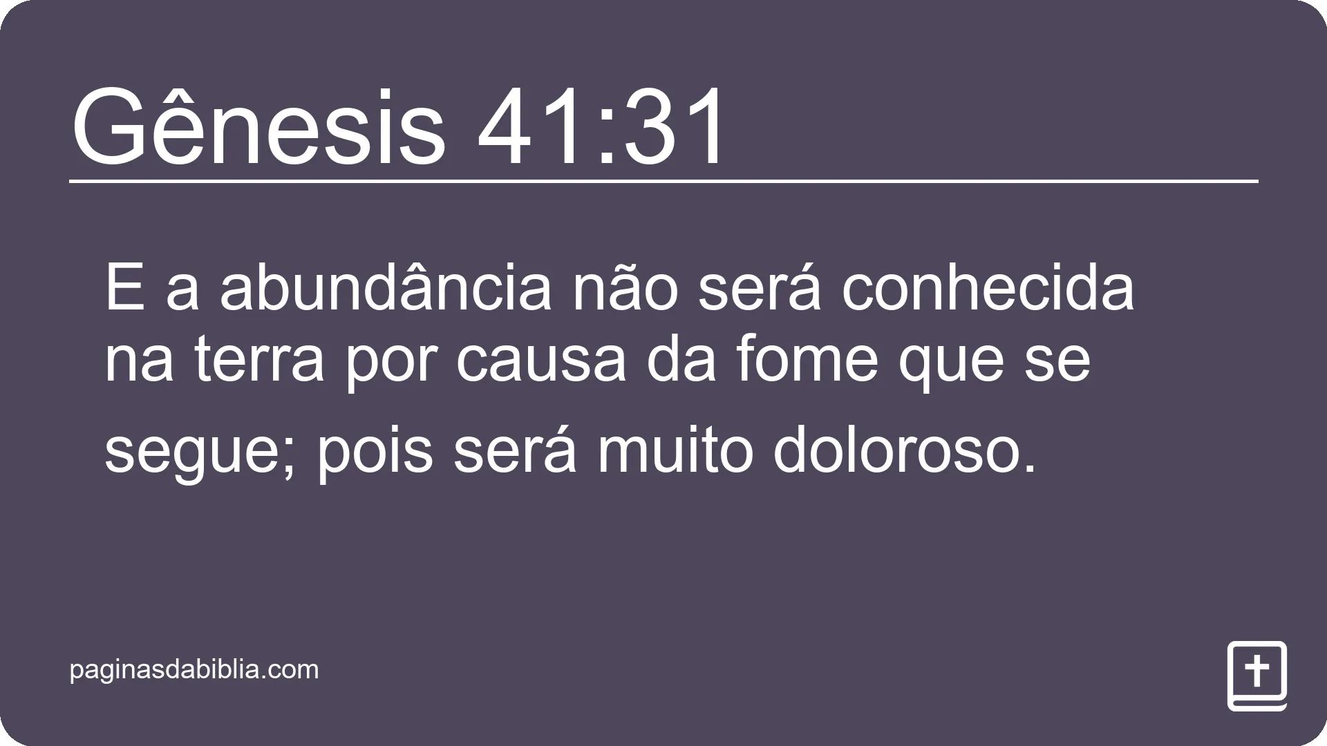 Gênesis 41:31