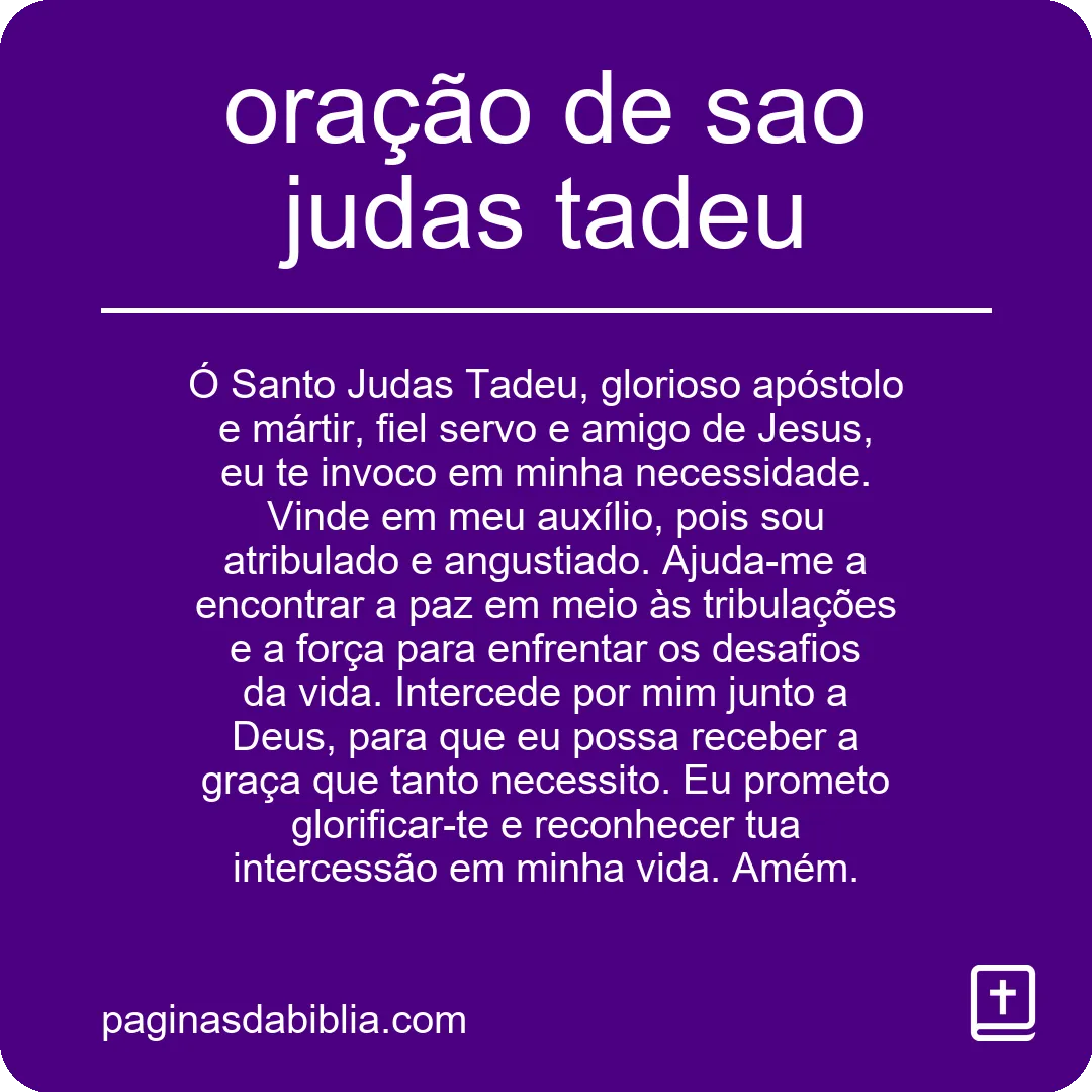 oração de sao judas tadeu