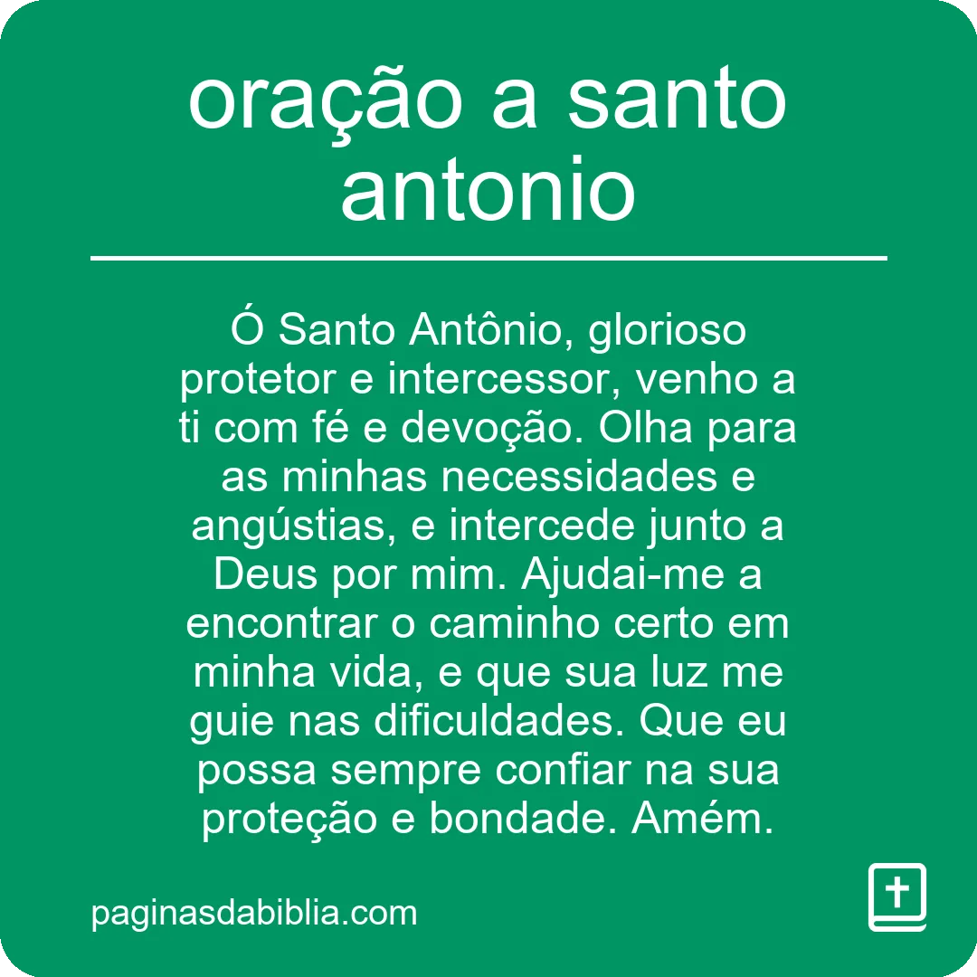 oração a santo antonio