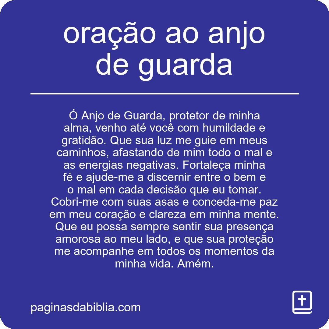 oração ao anjo de guarda