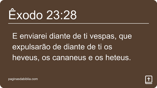 Êxodo 23:28