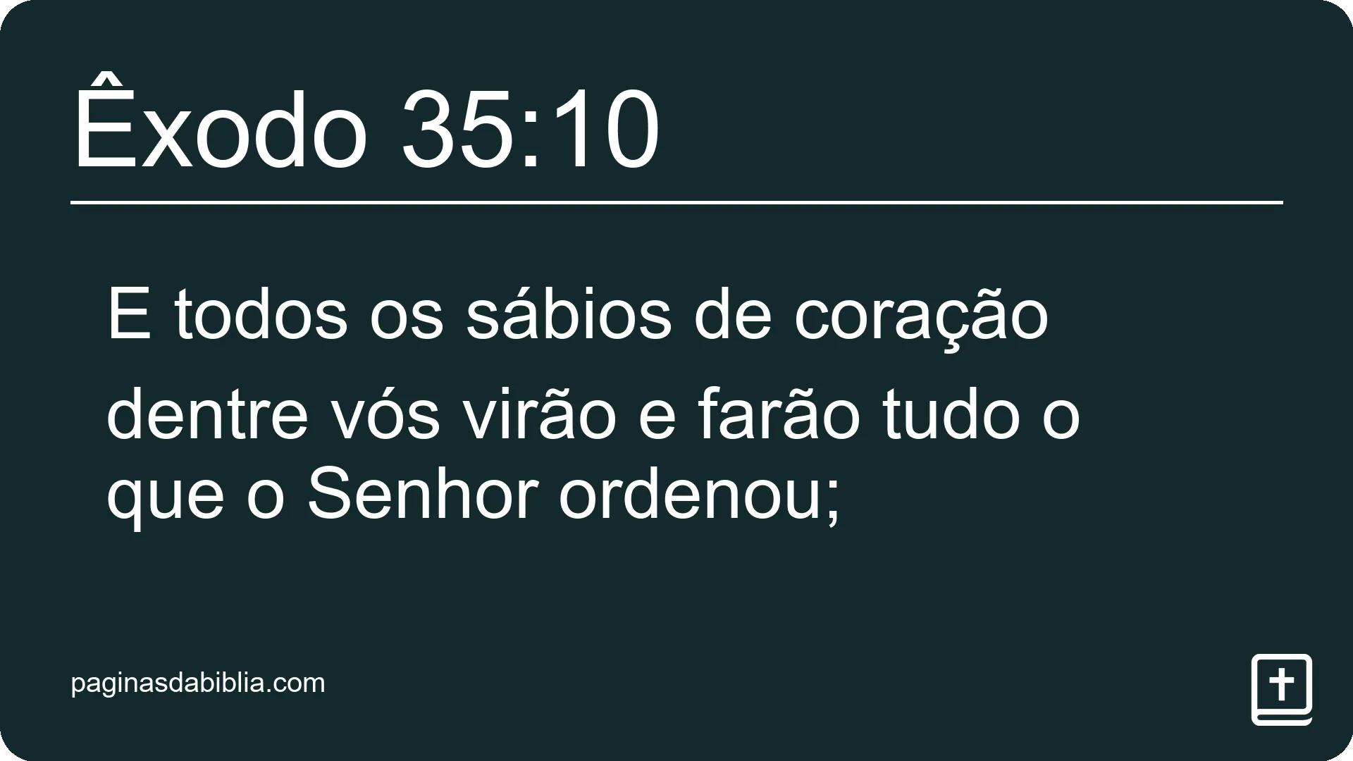 Êxodo 35:10