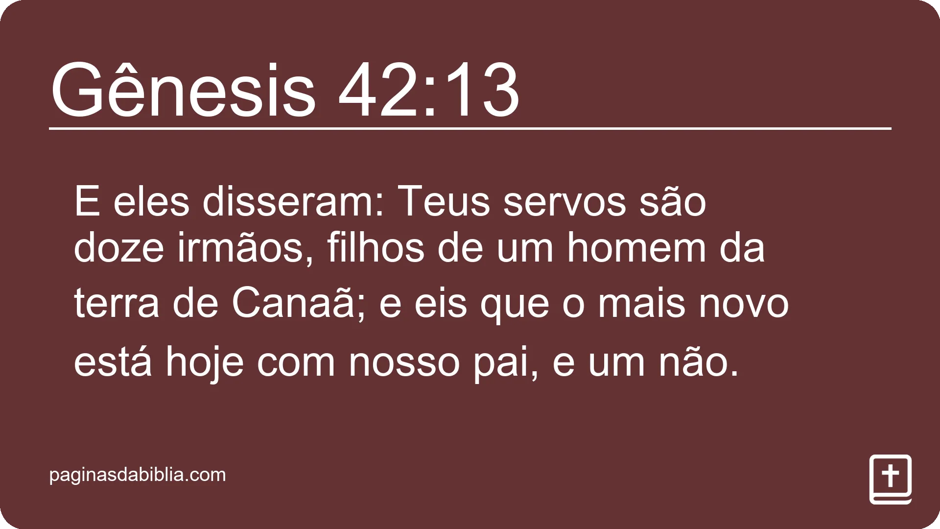 Gênesis 42:13