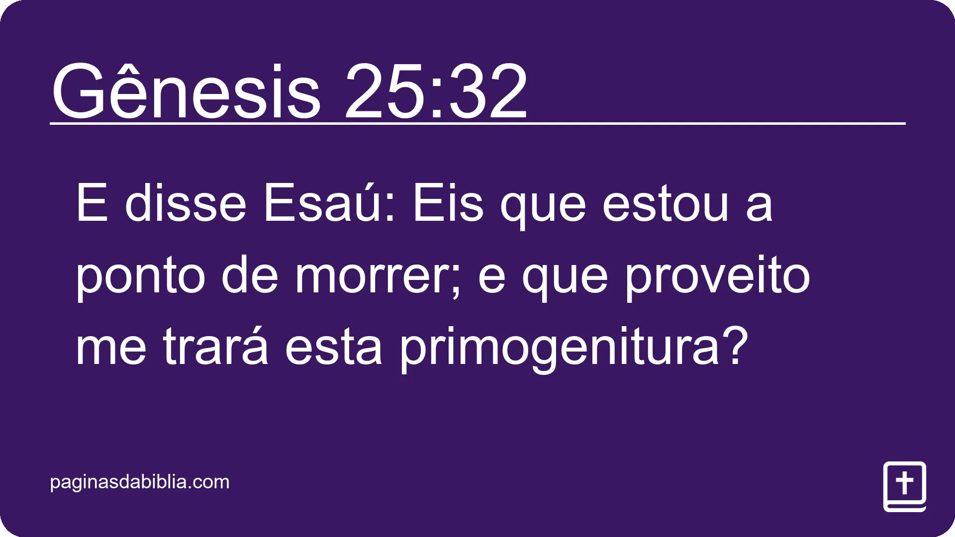 Gênesis 25:32