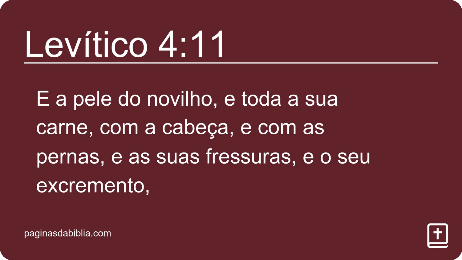 Levítico 4:11