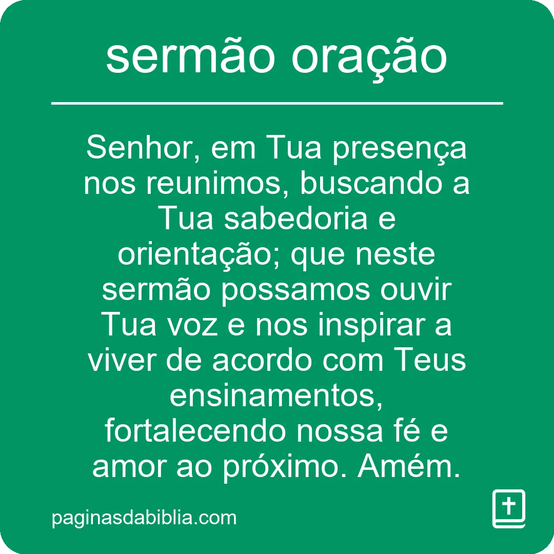 sermão oração