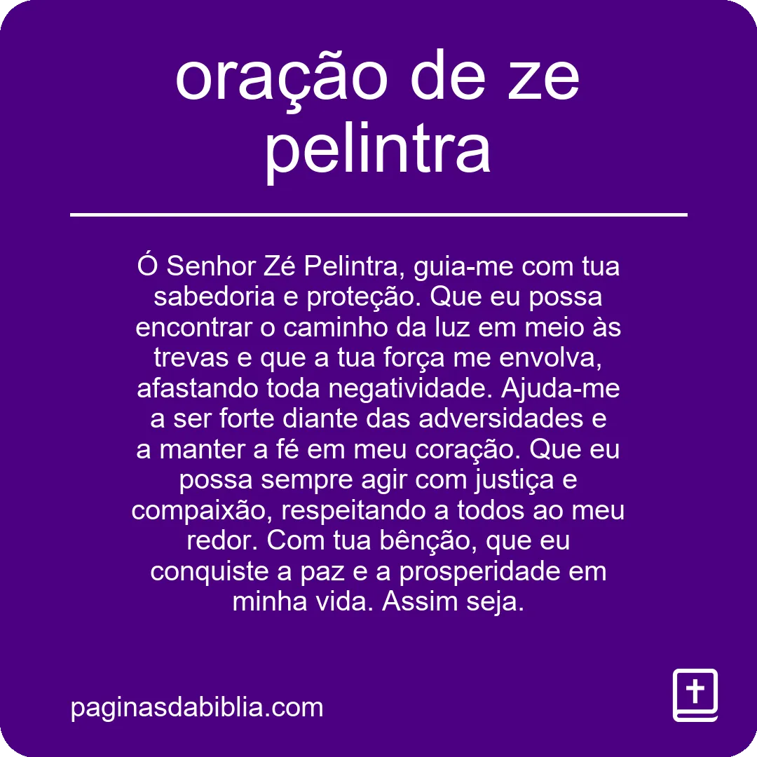 oração de ze pelintra