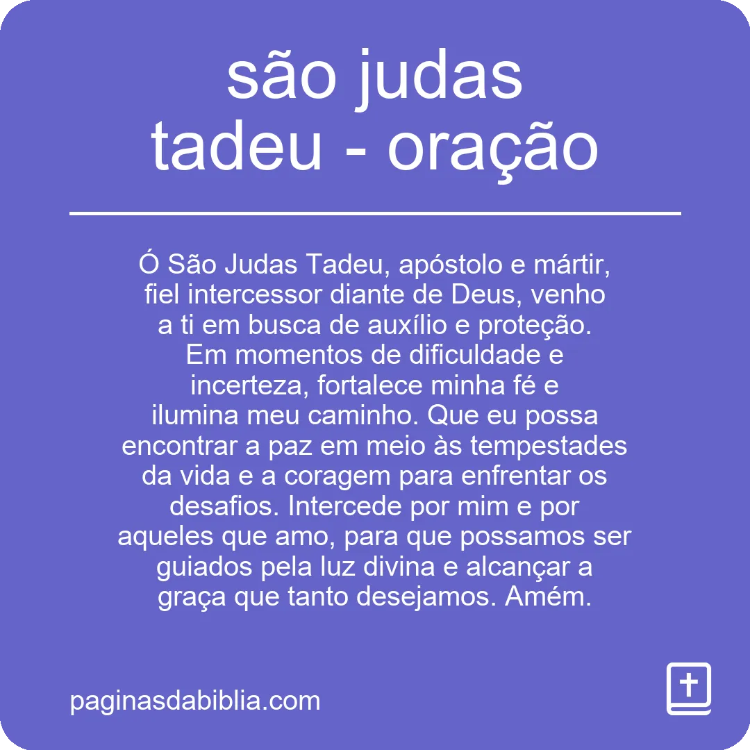 são judas tadeu - oração