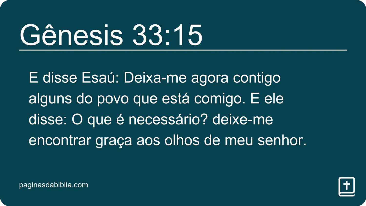 Gênesis 33:15