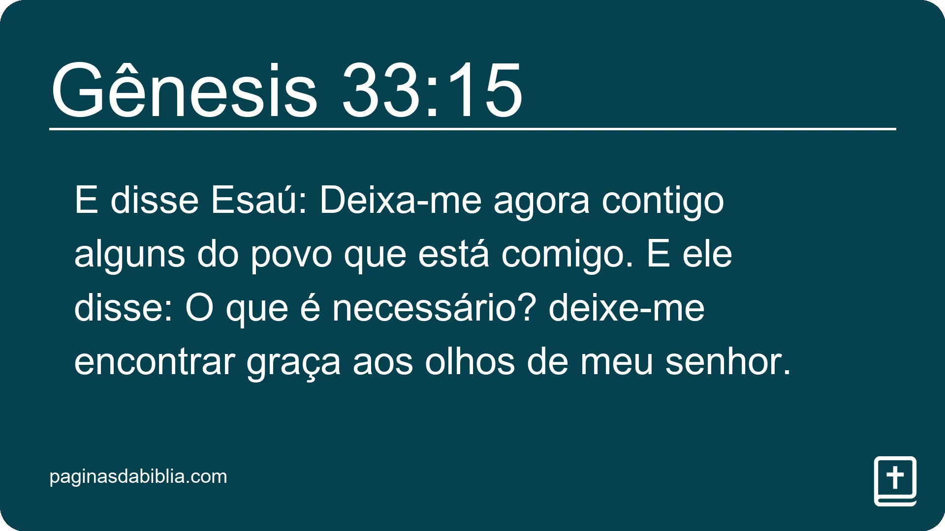 Gênesis 33:15