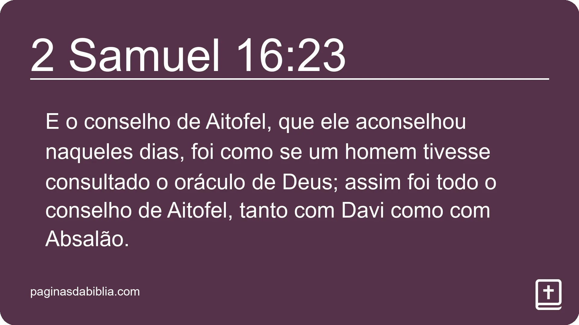 2 Samuel 16:23