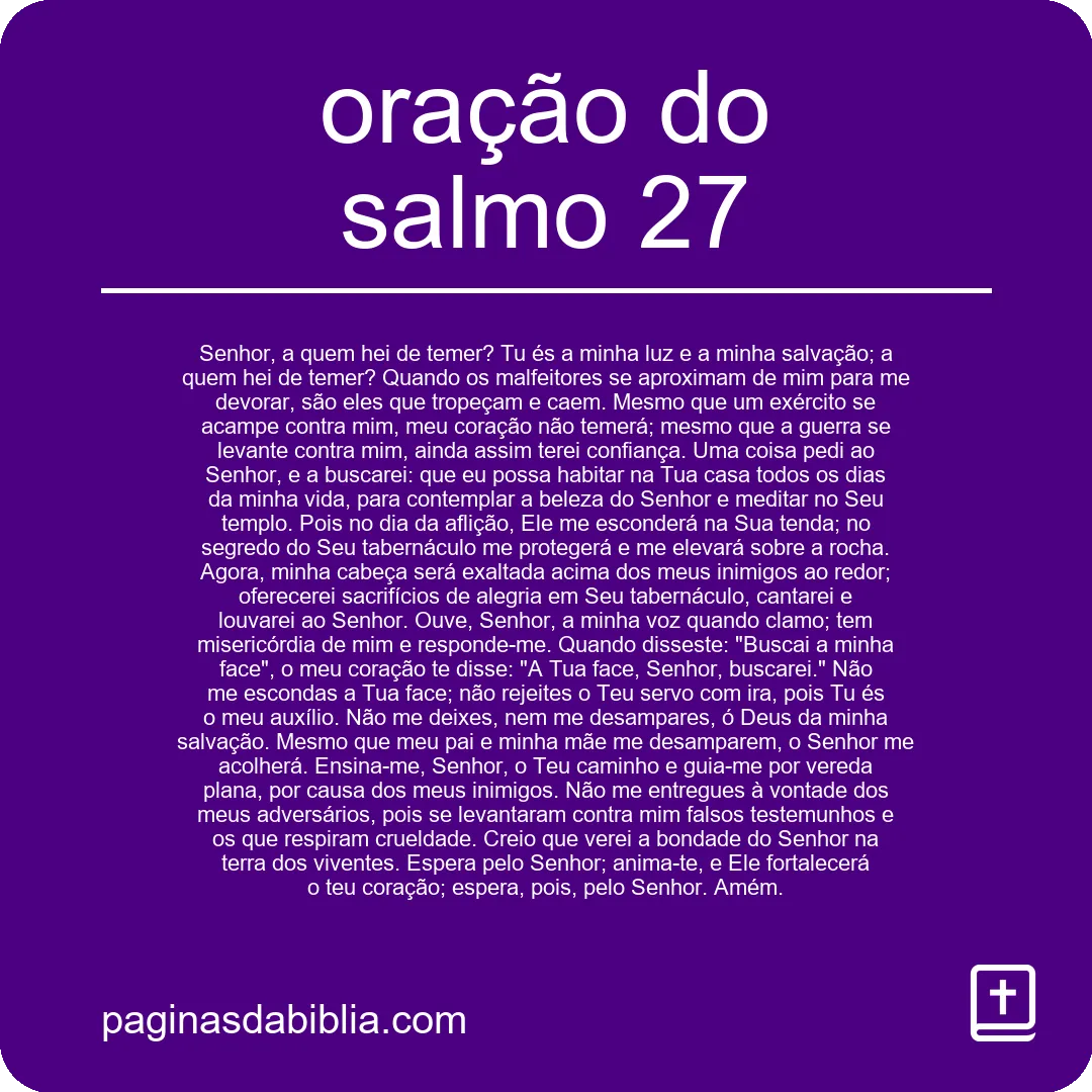 oração do salmo 27