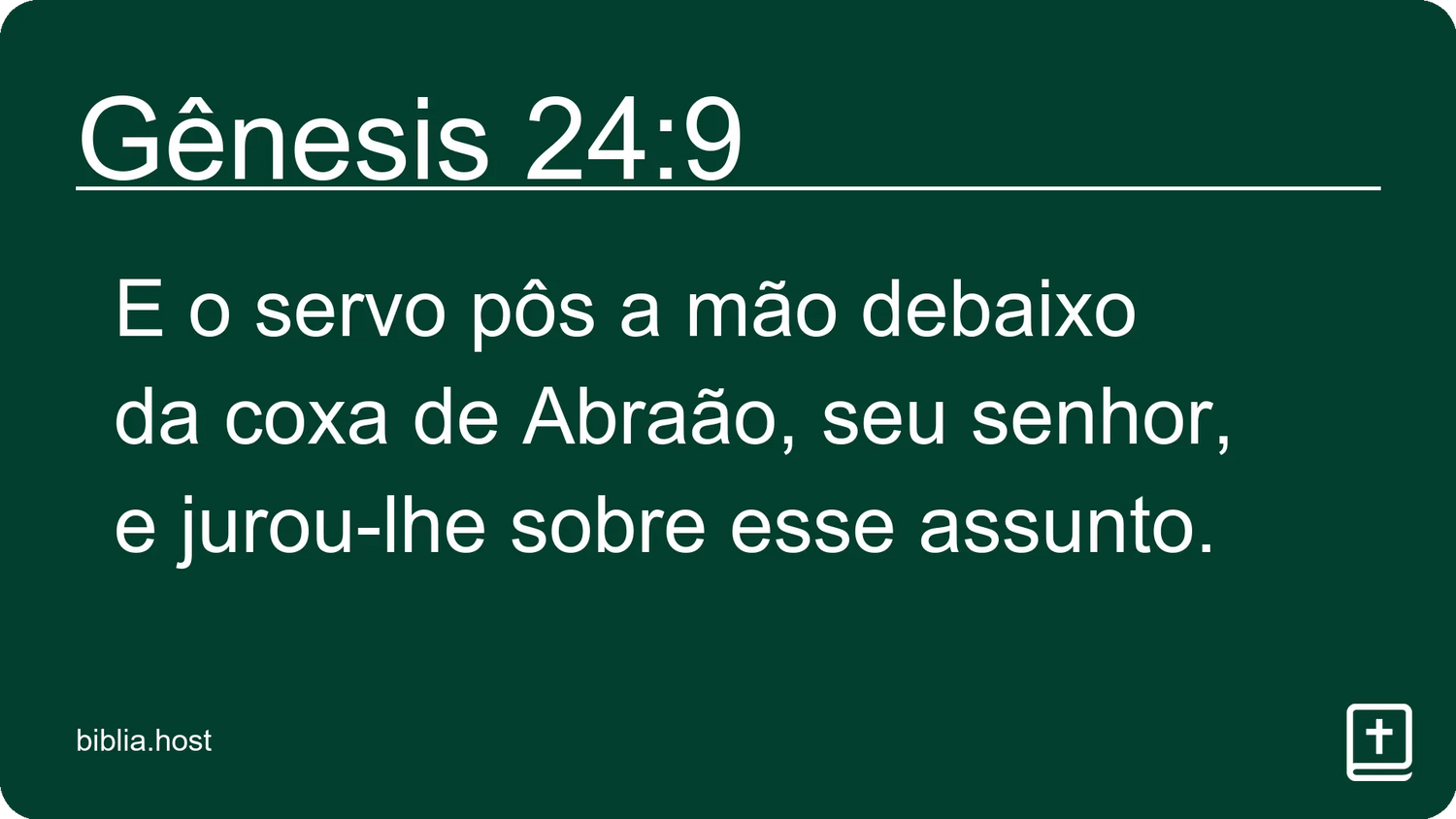 Gênesis 24:9