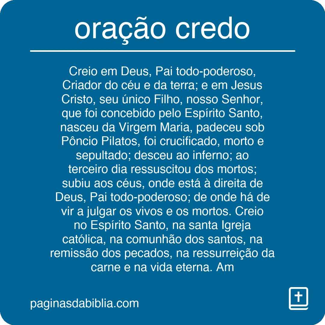 oração credo