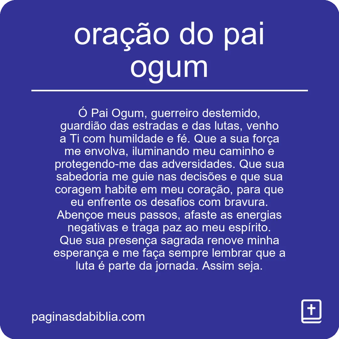 oração do pai ogum