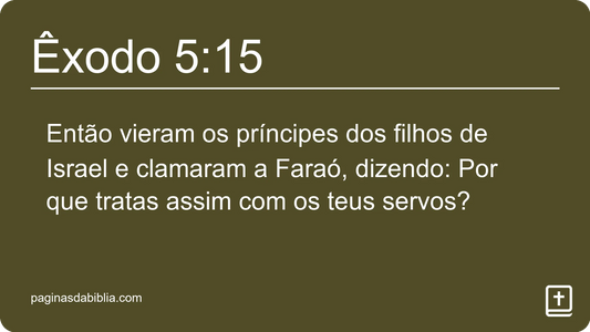 Êxodo 5:15