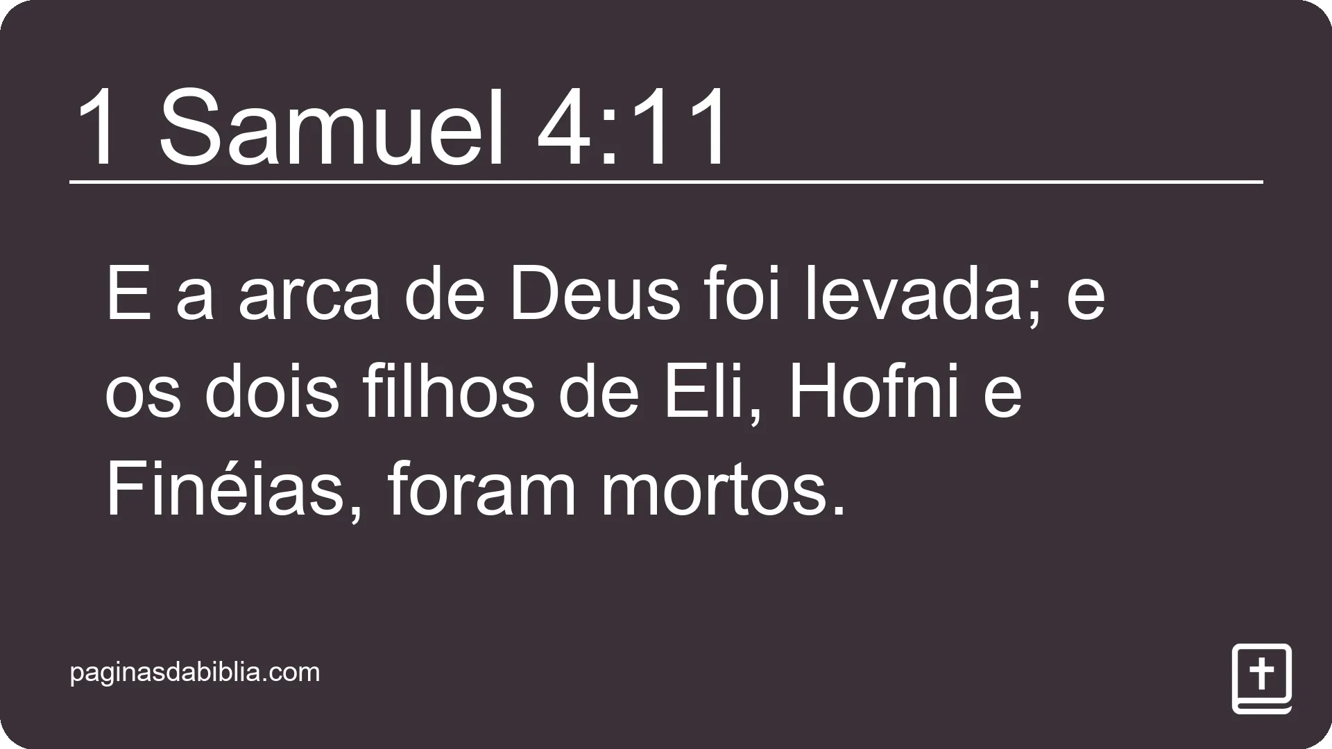 1 Samuel 4:11