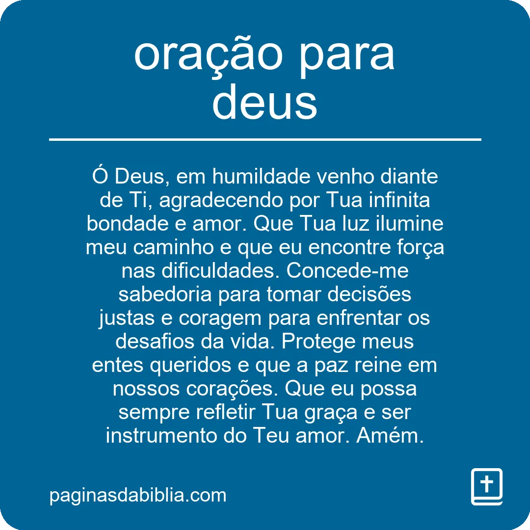 oração para deus