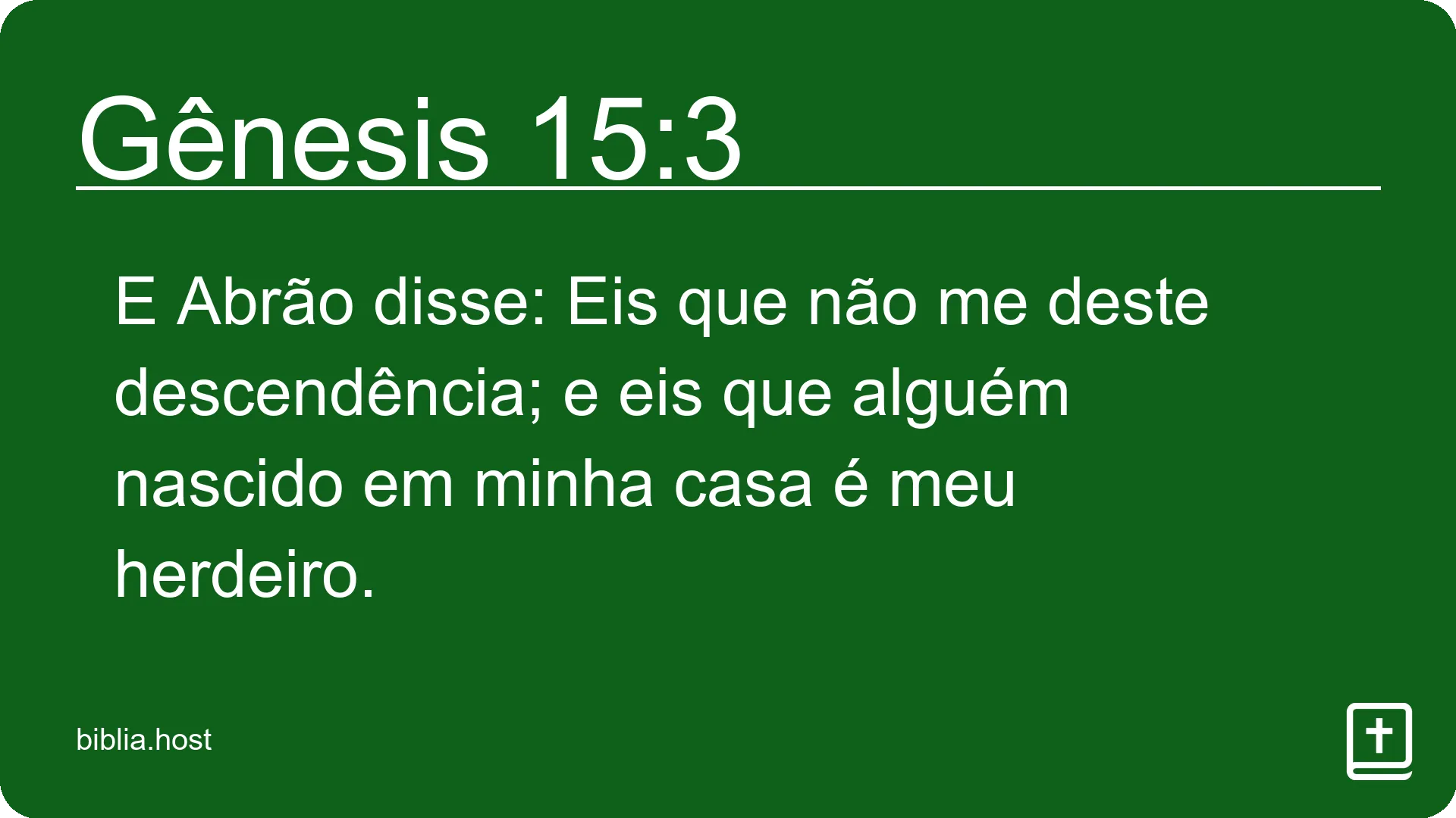 Gênesis 15:3