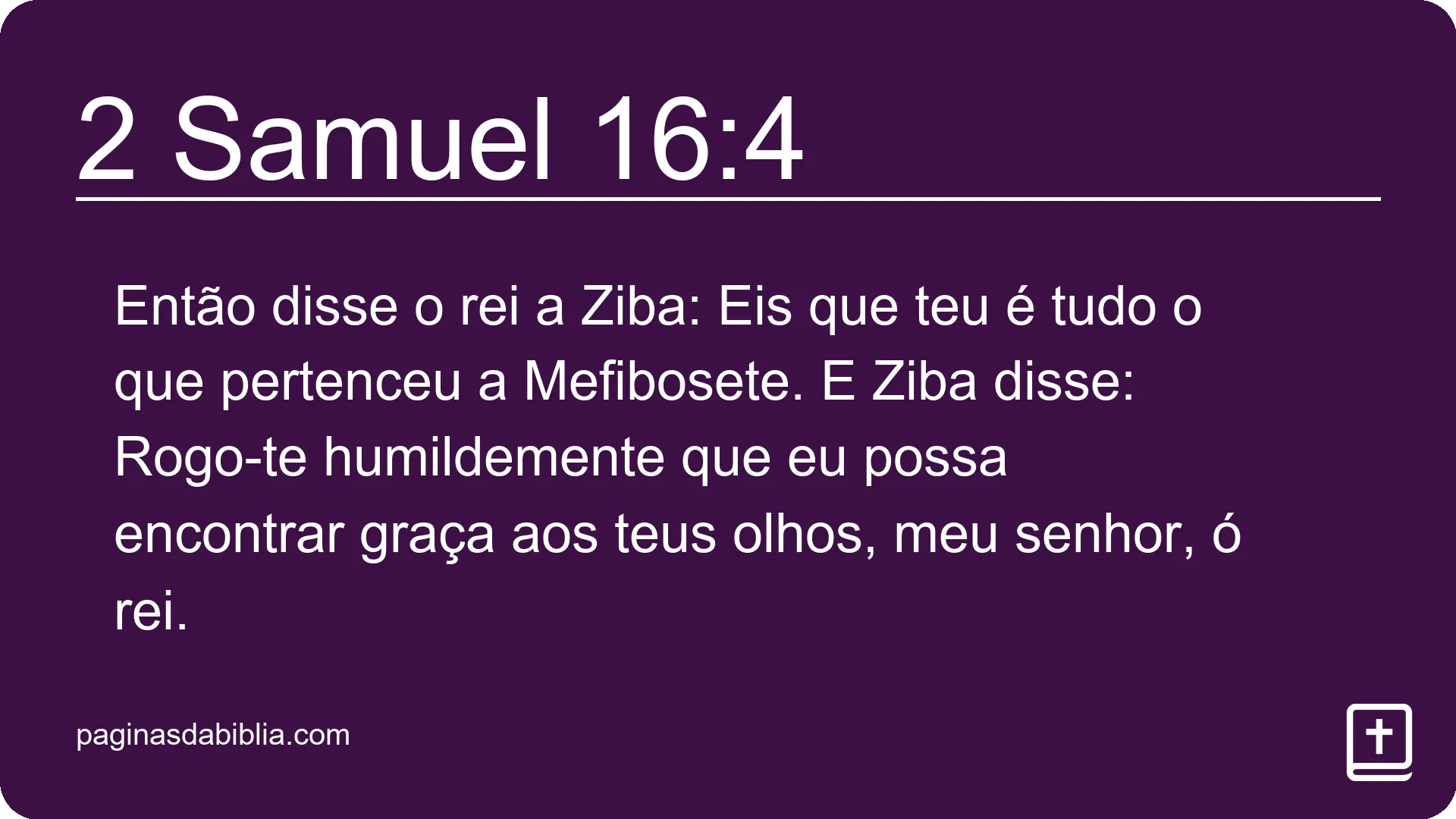 2 Samuel 16:4