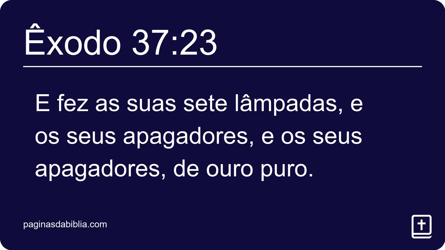 Êxodo 37:23