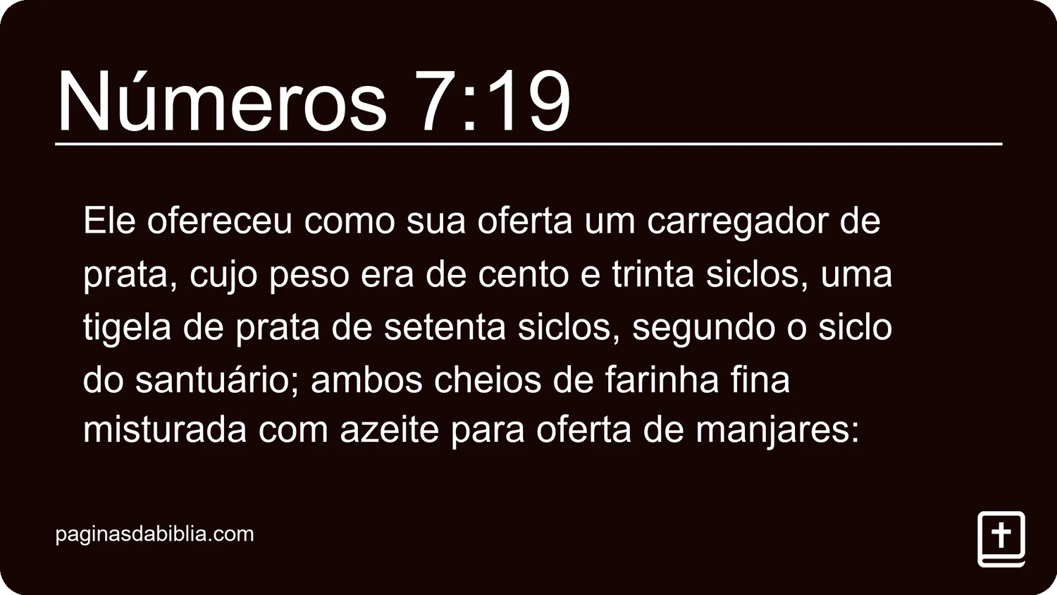 Números 7:19