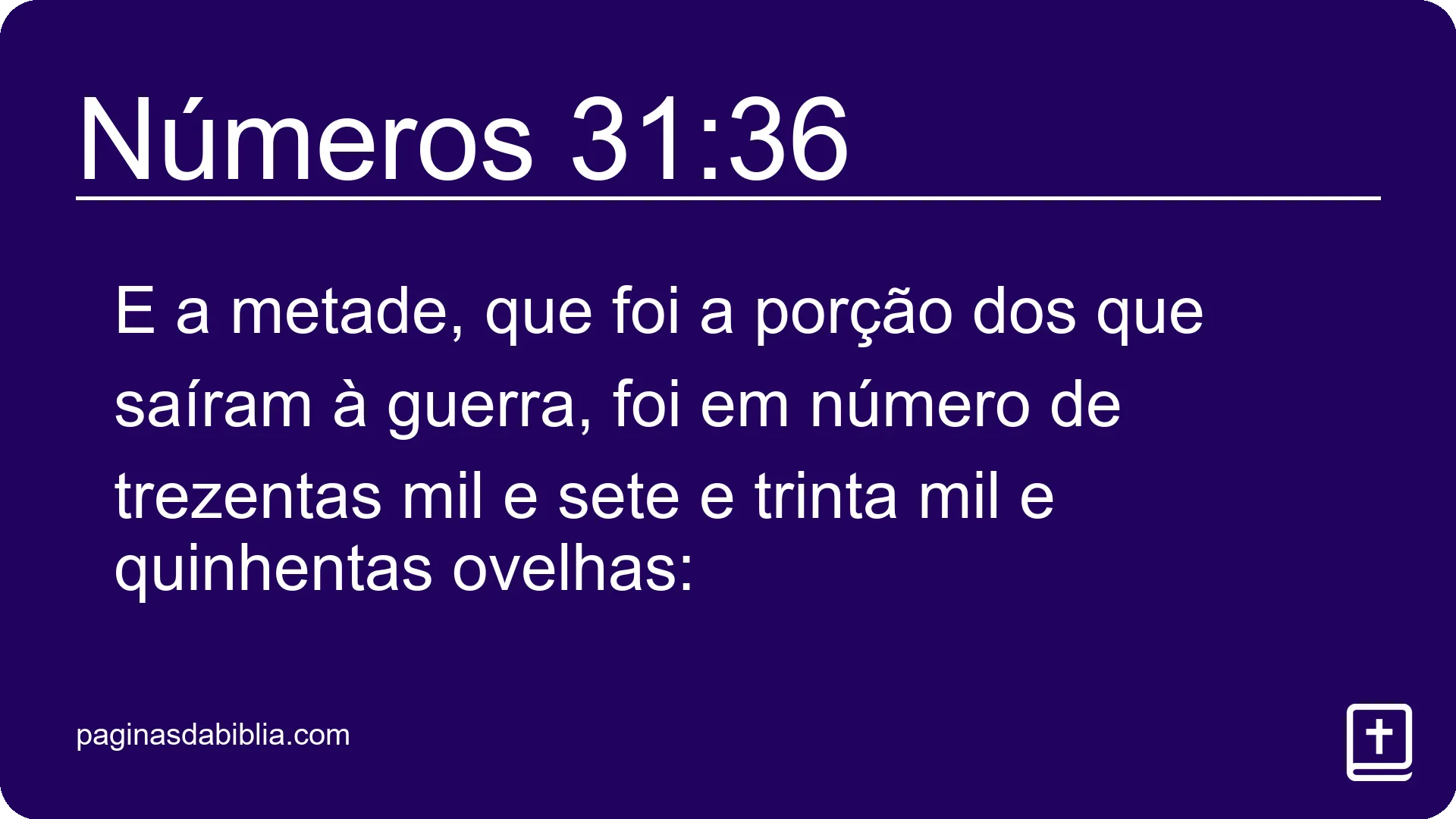 Números 31:36