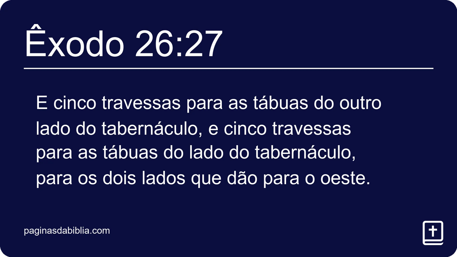 Êxodo 26:27